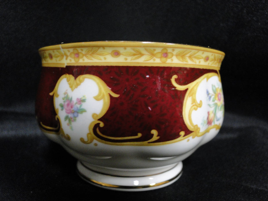 Royal Albert Lady Hamilton, Red, Florals: Mini Open Sugar Bowl, 2 1/8"