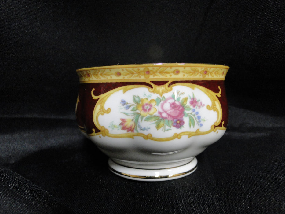 Royal Albert Lady Hamilton, Red, Florals: Mini Open Sugar Bowl, 2 1/8"