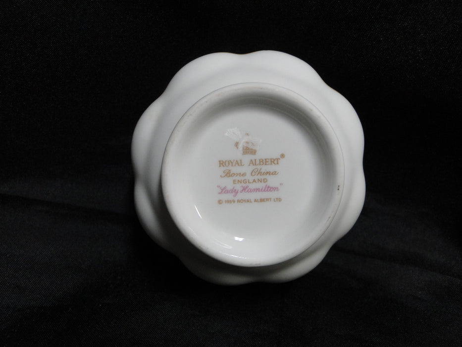 Royal Albert Lady Hamilton, Red, Florals: Mini Open Sugar Bowl, 2 1/8"