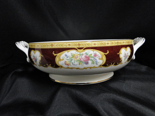 Royal Albert Lady Hamilton, Red, Florals: Round Serving Bowl w/ Lid