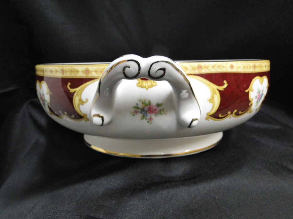 Royal Albert Lady Hamilton, Red, Florals: Round Serving Bowl w/ Lid