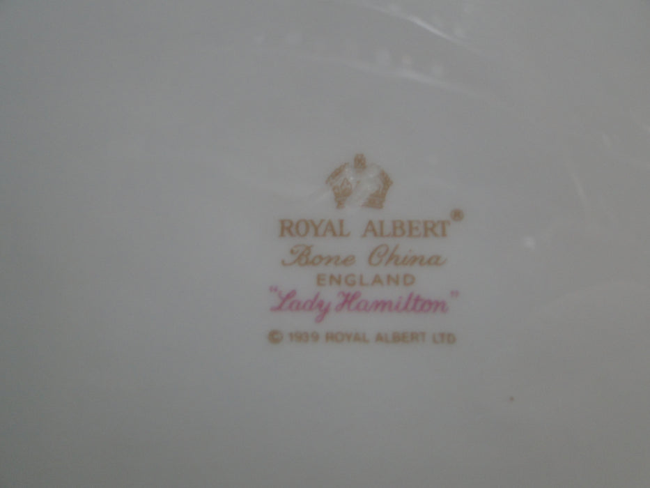 Royal Albert Lady Hamilton, Red, Florals: Round Serving Bowl w/ Lid