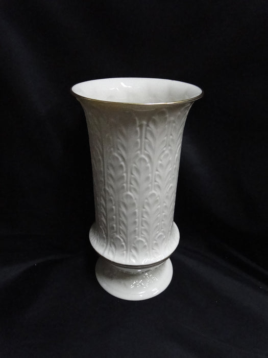 Lenox Autumn Leaf Collection, Gold Trim: Flower Vase, 9 1/2" Tall, 5" Diameter