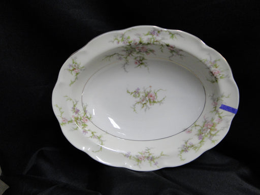 Haviland Rosalinde (New York), Floral: Oval Serving Bowl (s), 9 5/8", As Is