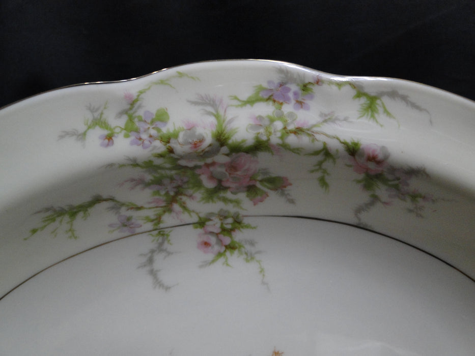 Haviland Rosalinde (New York), Floral: Oval Serving Bowl (s), 9 5/8", As Is