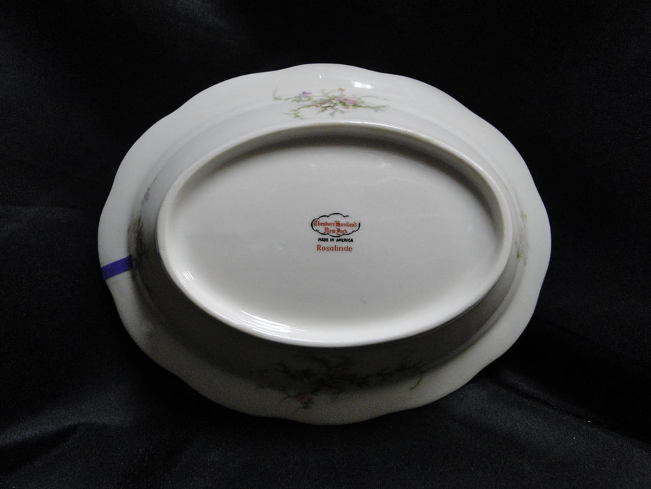 Haviland Rosalinde (New York), Floral: Oval Serving Bowl (s), 9 5/8", As Is