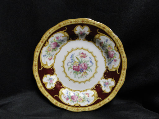 Royal Albert Lady Hamilton, Red, Florals: Bread Plate (s), 6 1/8", Raised Specks