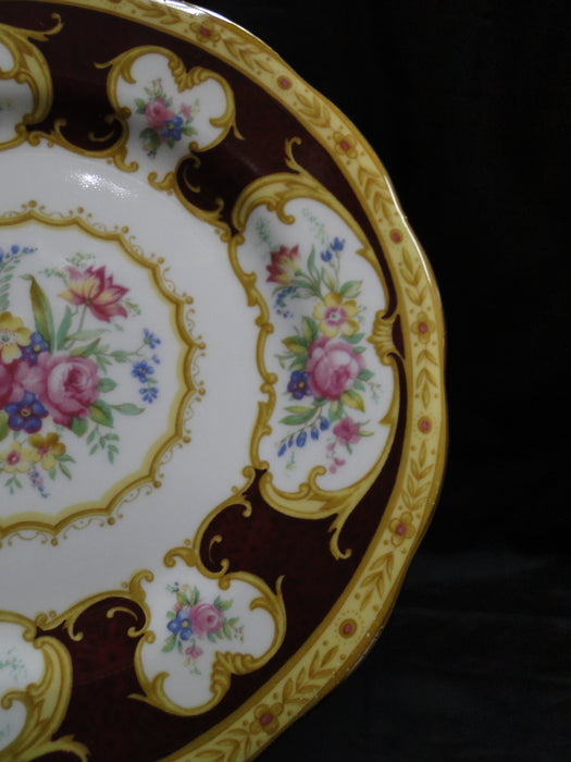Royal Albert Lady Hamilton, Red, Florals: Bread Plate (s), 6 1/8", Raised Specks