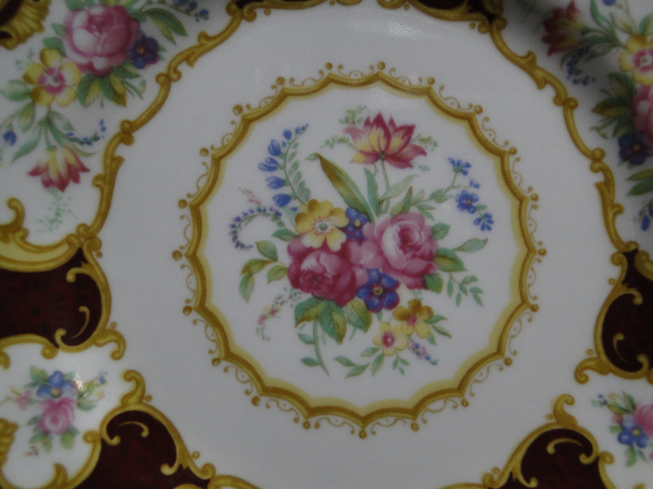 Royal Albert Lady Hamilton, Red, Florals: Bread Plate (s), 6 1/8", Raised Specks