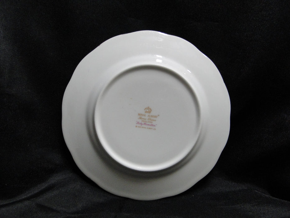 Royal Albert Lady Hamilton, Red, Florals: Bread Plate (s), 6 1/8", Raised Specks