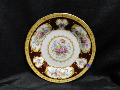Royal Albert Lady Hamilton, Red, Florals: Bread Plate, 6 1/8", As Is