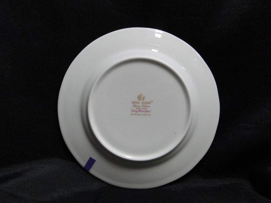 Royal Albert Lady Hamilton, Red, Florals: Bread Plate, 6 1/8", As Is