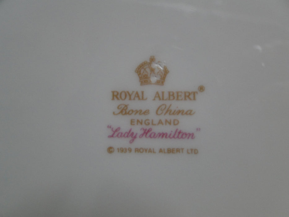 Royal Albert Lady Hamilton, Red, Florals: Bread Plate, 6 1/8", As Is