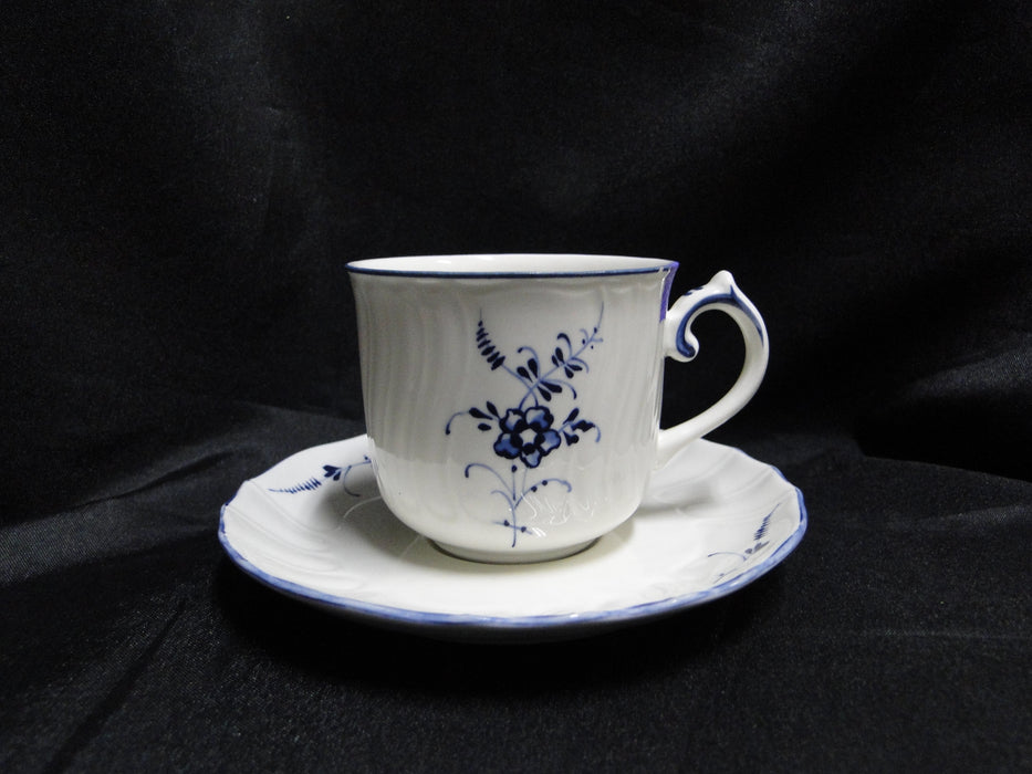 Villeroy & Boch Vieux Luxembourg, Blue Florals: Demi Cup & Saucer Set, As Is