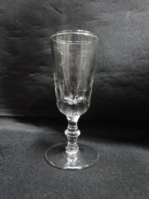 Libbey Georgian, Clear w/ Wafer Stem: Cordial, 3 7/8" Tall