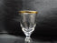 Imperial Glass Twist Gold, Clear w/ Twist Stem, Gold Trim: Cordial, 3 5/8" Tall