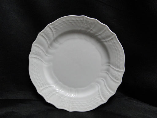 Hutschenreuther Dresden, White, Embossed: Salad Plate (s), 1814 Bkstmp, 7 3/4"