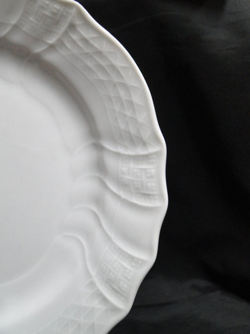 Hutschenreuther Dresden, White, Embossed: Salad Plate (s), 1814 Bkstmp, 7 3/4"