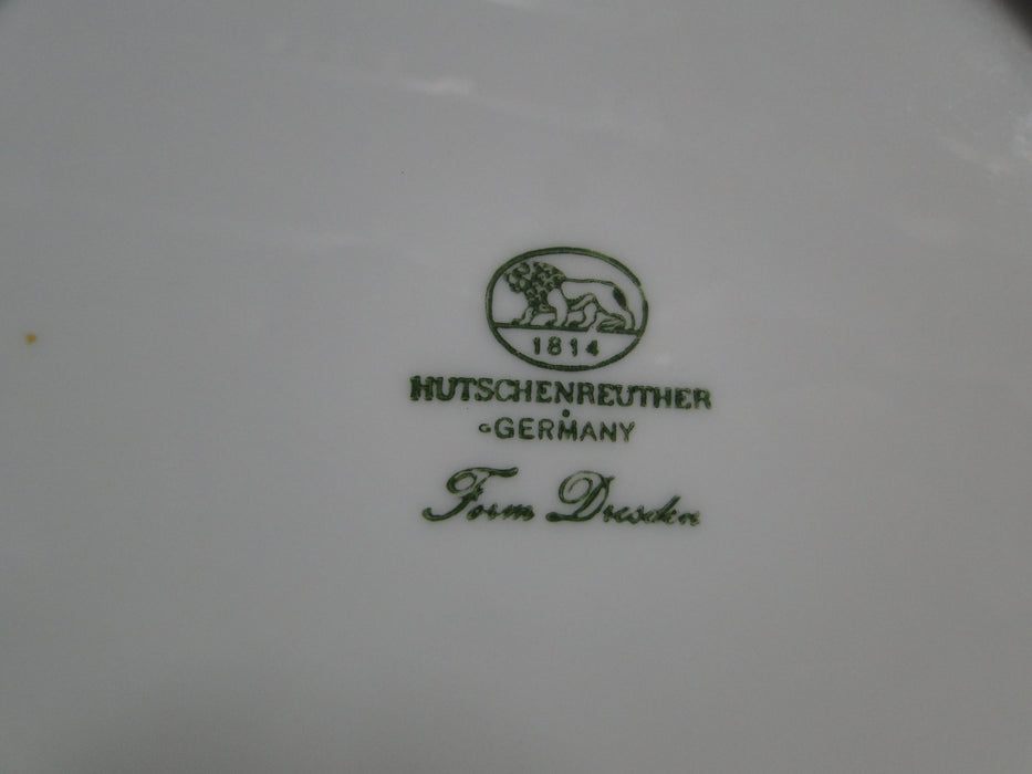 Hutschenreuther Dresden, White, Embossed: Salad Plate (s), 1814 Bkstmp, 7 3/4"