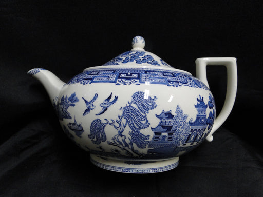 Wedgwood Willow Blue, Smooth: Teapot & Lid, 5 3/4" Tall