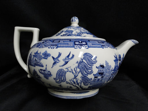 Wedgwood Willow Blue, Smooth: Teapot & Lid, 5 3/4" Tall