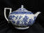 Wedgwood Willow Blue, Smooth: Teapot & Lid, 5 3/4" Tall