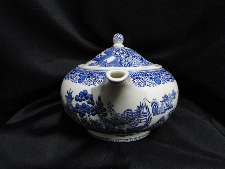 Wedgwood Willow Blue, Smooth: Teapot & Lid, 5 3/4" Tall
