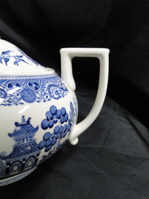 Wedgwood Willow Blue, Smooth: Teapot & Lid, 5 3/4" Tall
