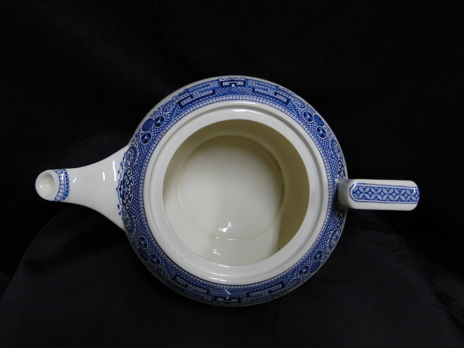 Wedgwood Willow Blue, Smooth: Teapot & Lid, 5 3/4" Tall