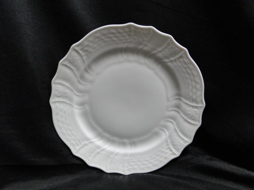 Hutschenreuther Dresden, White, Embossed: Salad Plate (s), Selb Bkstmp, 7 7/8"