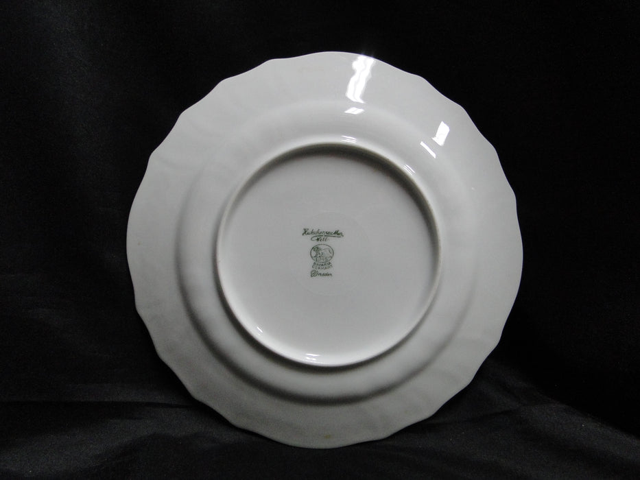Hutschenreuther Dresden, White, Embossed: Salad Plate (s), Selb Bkstmp, 7 7/8"