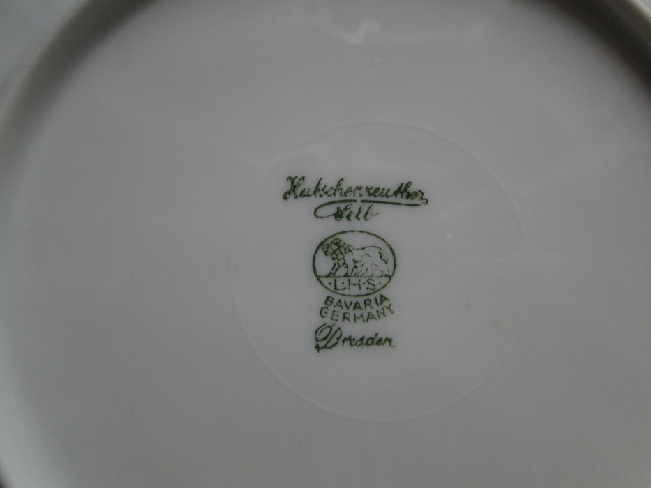 Hutschenreuther Dresden, White, Embossed: Salad Plate (s), Selb Bkstmp, 7 7/8"