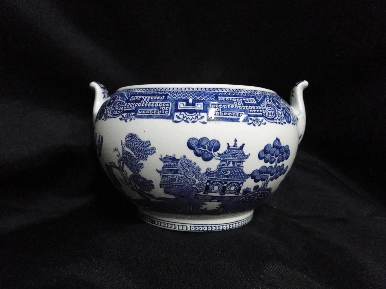Wedgwood Willow Blue, Smooth: Sugar Bowl Only, No Lid, 3" Tall