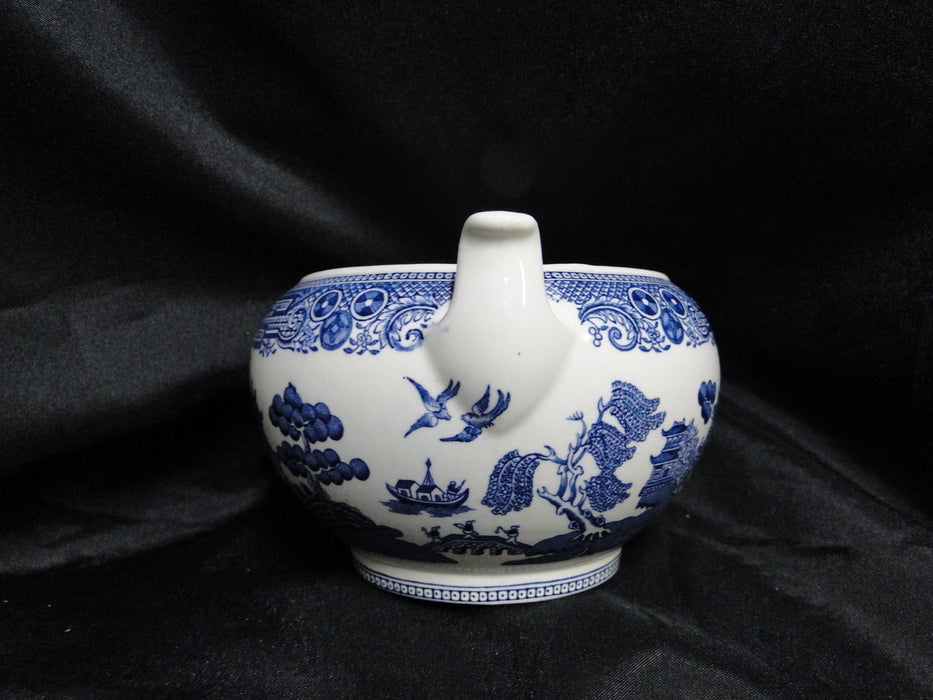 Wedgwood Willow Blue, Smooth: Sugar Bowl Only, No Lid, 3" Tall