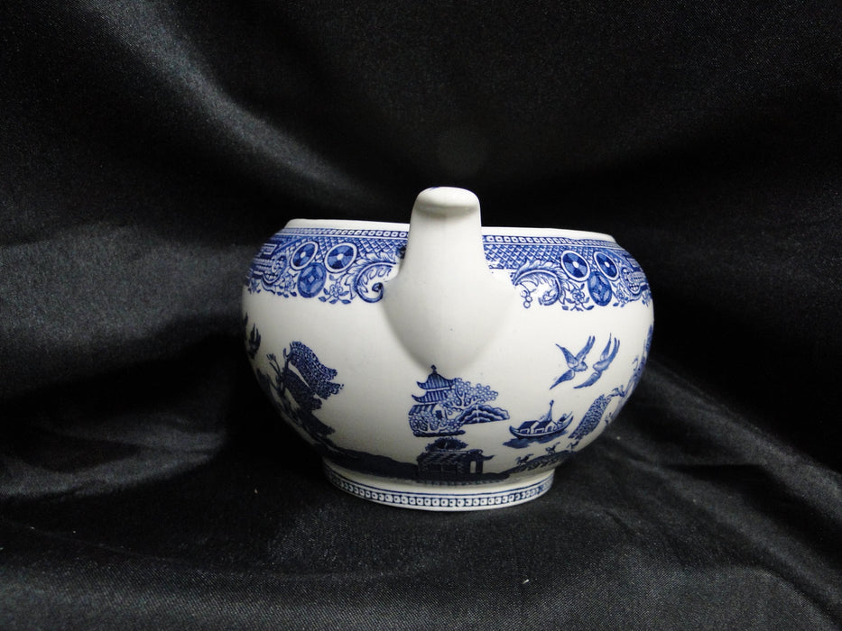 Wedgwood Willow Blue, Smooth: Sugar Bowl Only, No Lid, 3" Tall