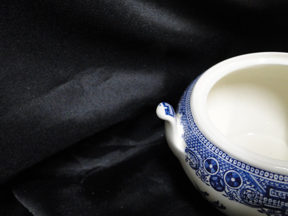 Wedgwood Willow Blue, Smooth: Sugar Bowl Only, No Lid, 3" Tall
