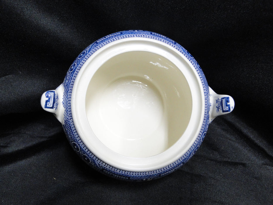 Wedgwood Willow Blue, Smooth: Sugar Bowl Only, No Lid, 3" Tall