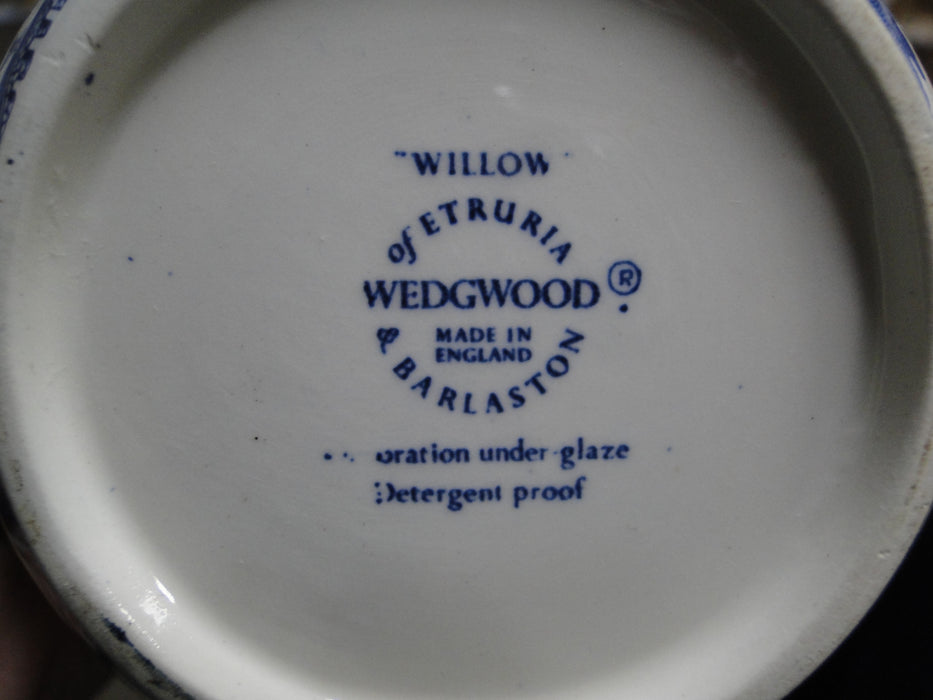 Wedgwood Willow Blue, Smooth: Sugar Bowl Only, No Lid, 3" Tall