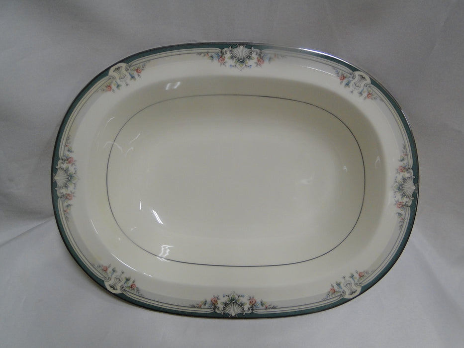 Noritake Lyndenwood, 4707, Green, Florals: Oval Serving Bowl (s), 10 5/8"