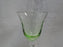 UNK4100 Green / Chartreuse Glass Bowl, Clear, Twisted Stem: Cordial, 5 3/8" Tall