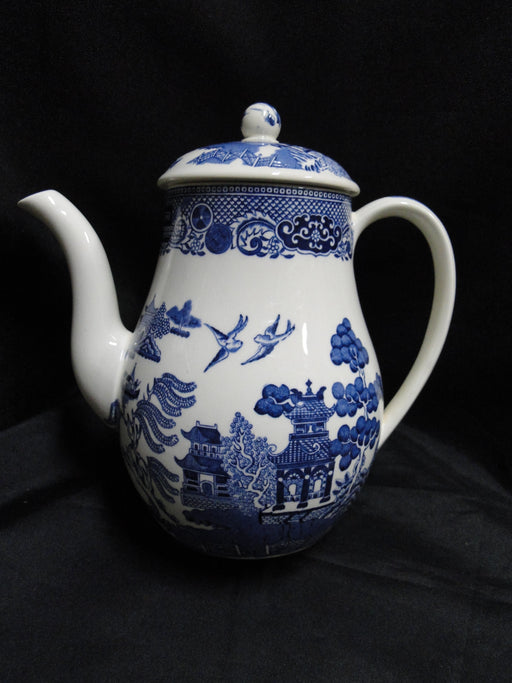 Wedgwood Willow Blue, Smooth: Mini Coffee Pot & Lid, 7" Tall