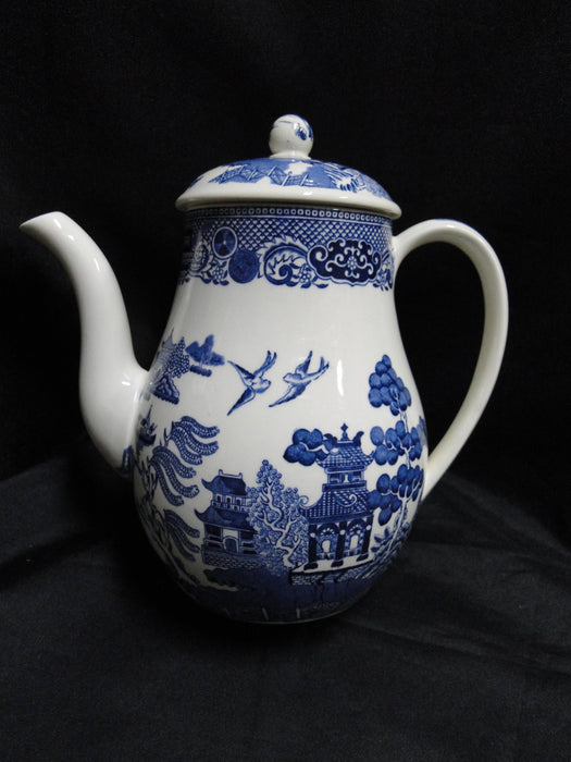 Wedgwood Willow Blue, Smooth: Mini Coffee Pot & Lid, 7" Tall