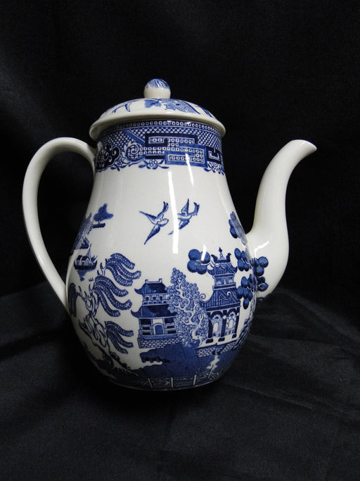Wedgwood Willow Blue, Smooth: Mini Coffee Pot & Lid, 7" Tall