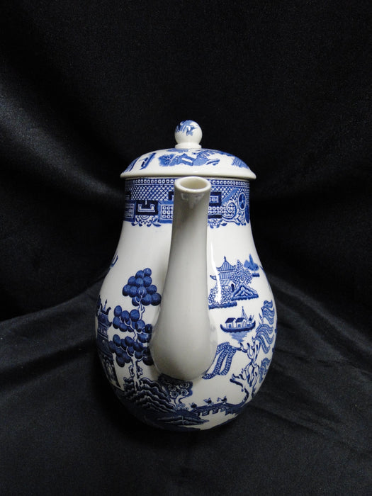 Wedgwood Willow Blue, Smooth: Mini Coffee Pot & Lid, 7" Tall