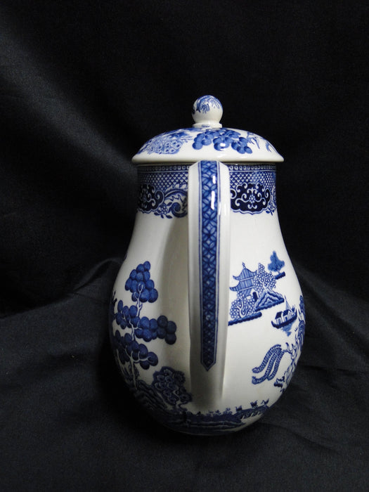 Wedgwood Willow Blue, Smooth: Mini Coffee Pot & Lid, 7" Tall