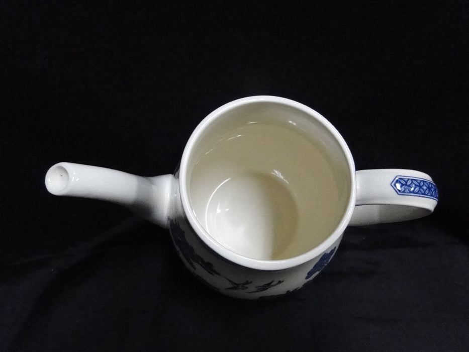 Wedgwood Willow Blue, Smooth: Mini Coffee Pot & Lid, 7" Tall