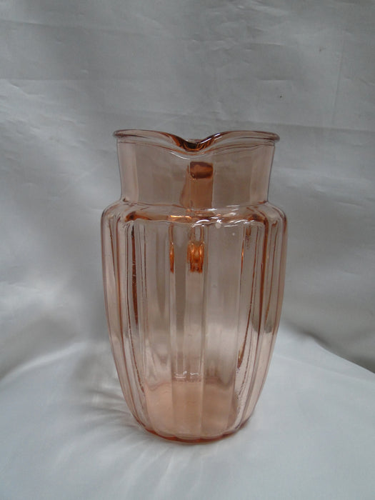 Anchor Hocking Pillar Optic Pink: Serving Pitcher, 8" Tall