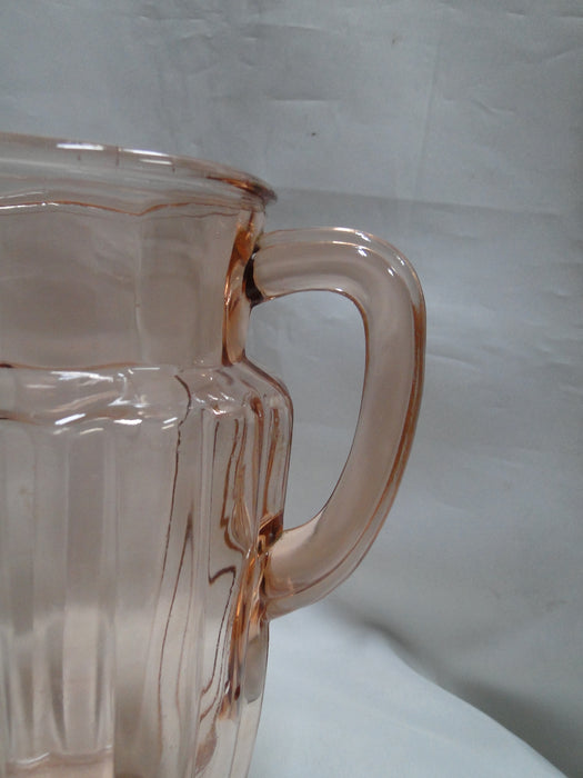 Anchor Hocking Pillar Optic Pink: Serving Pitcher, 8" Tall