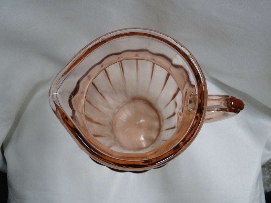 Anchor Hocking Pillar Optic Pink: Serving Pitcher, 8" Tall