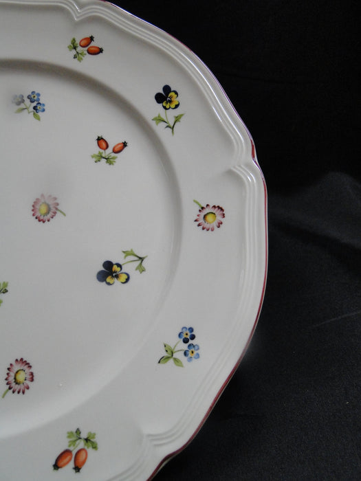 Villeroy & Boch Petite Fleur, Small Flowers, Red Trim: Dinner Plate (s), 10 1/2"